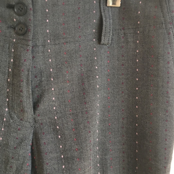 TALBOTS GREY TROUSERS PINK STITCHING 2P AND 4P - Picture 2 of 4